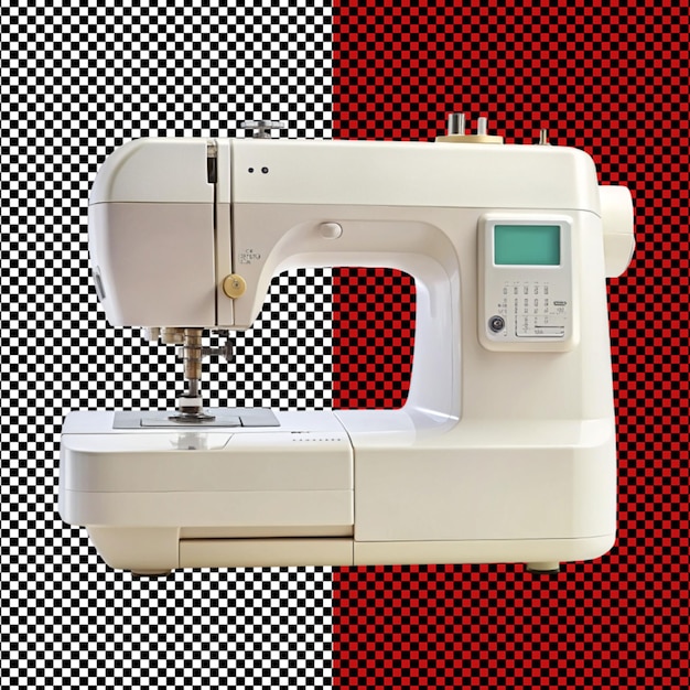 PSD stitching machine on transparent background