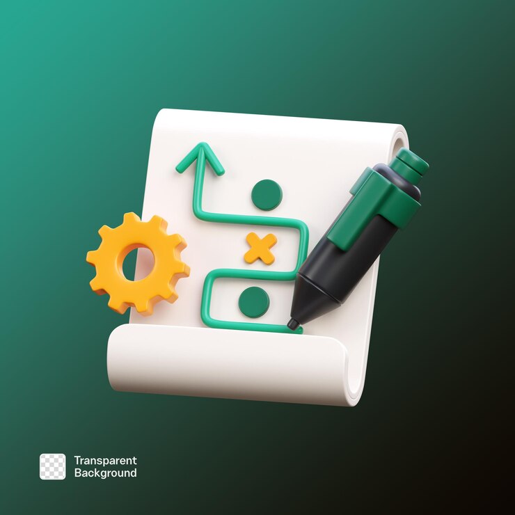 PSD stock market 3d icon illustration png template