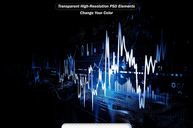 PSD 株式市場のビジネスコンセプト 金融グラフとデジタル指標