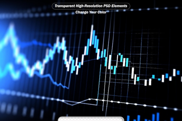 PSD 株式市場やフォレックス取引のグラフは,未来的なコンセプトで適しています.