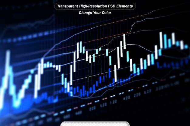 PSD График торговли на фондовом рынке или форекс в футуристической концепции подходит