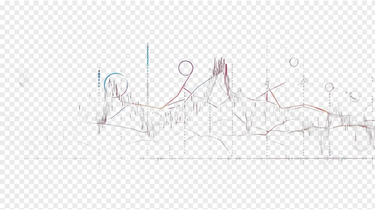 PSD stock market trading graph 3d background isolated on a white background