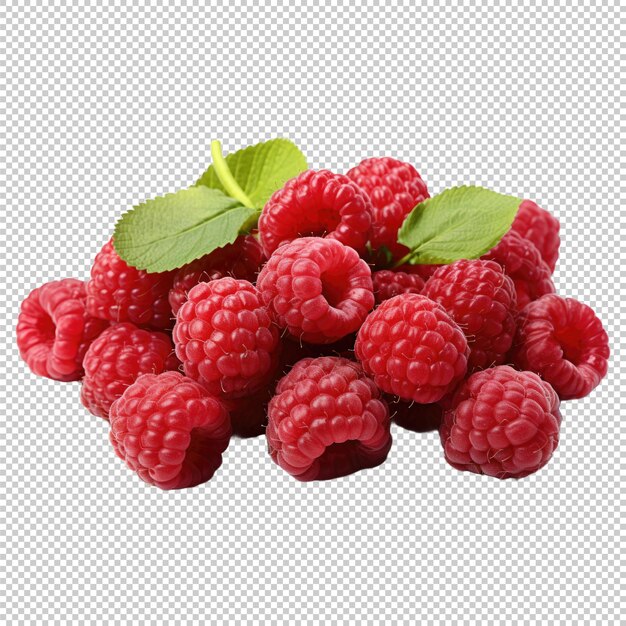 PSD stock photo of raspberry isolated white background