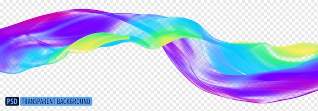 Stoff som flyter, klesbølge, flerfarget silke, flygende tekstil, 3D-rendering
