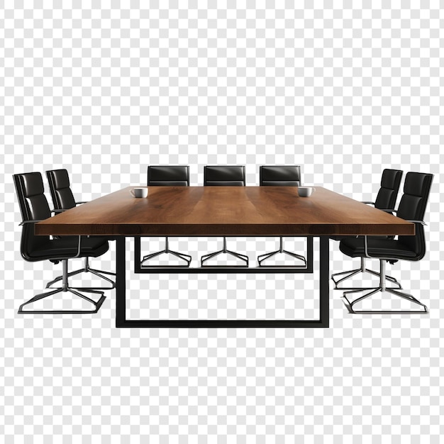 PSD stół konferencyjny wyizolowany na przezroczystym tle