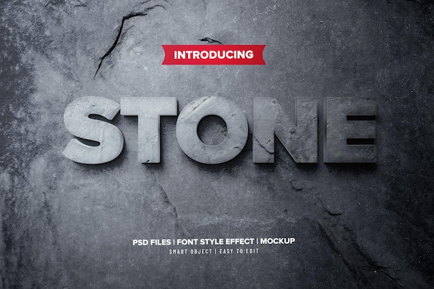 Stone 3d premium text effect
