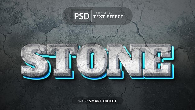 Stone 3d-teksteffect bewerkbaar