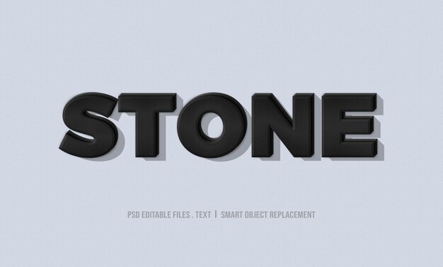 stone 3d text effect