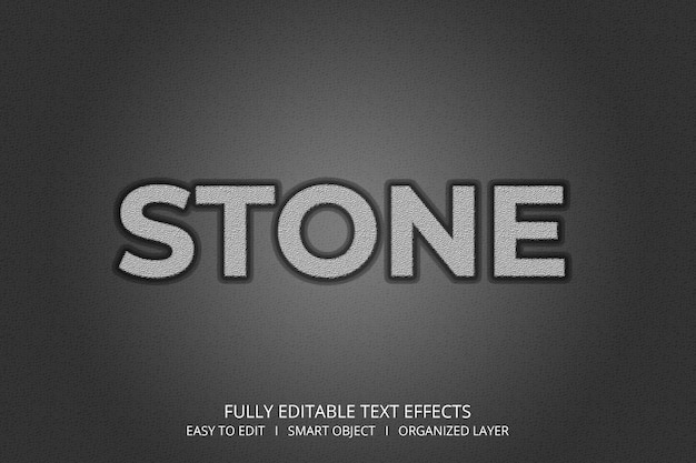 Stone 3D Text Style Effect