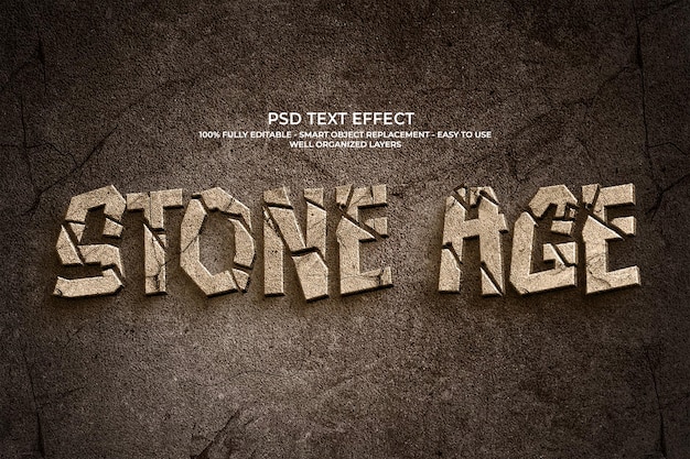 Stone Age Text Effect