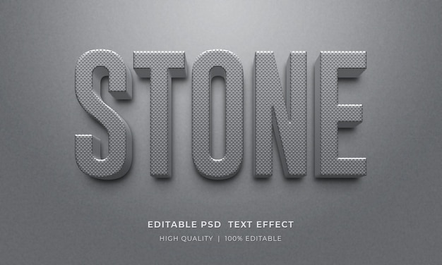 Stone bewerkbare tekststijleffect mockup-sjabloon
