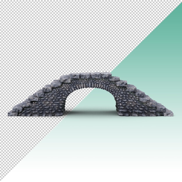 PSD stone bridge isolated