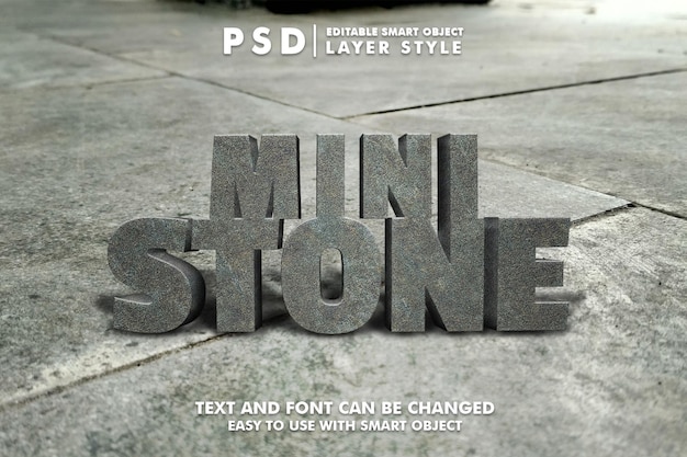 PSD stone editable psd text effect