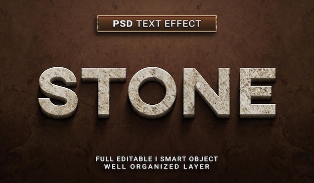 PSD stone editable text effect