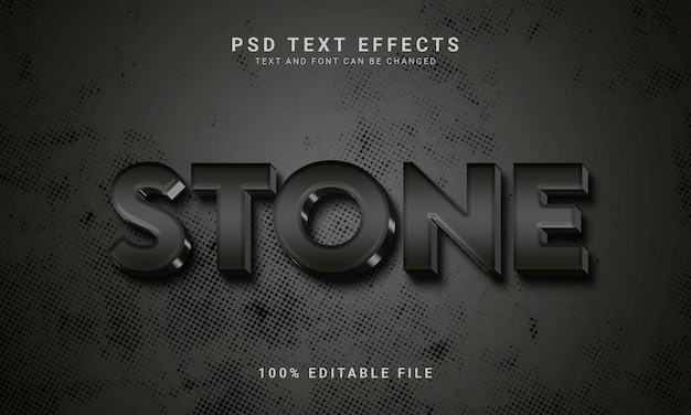 Stone editable text effect