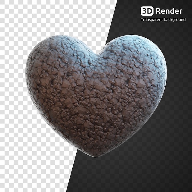 Stone heart 3d