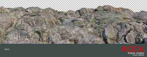 PSD stone hills of various shapes