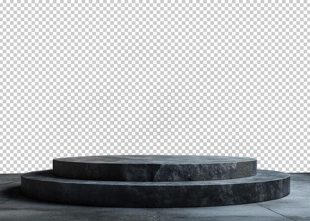 石の表彰台の分離された透明な背景