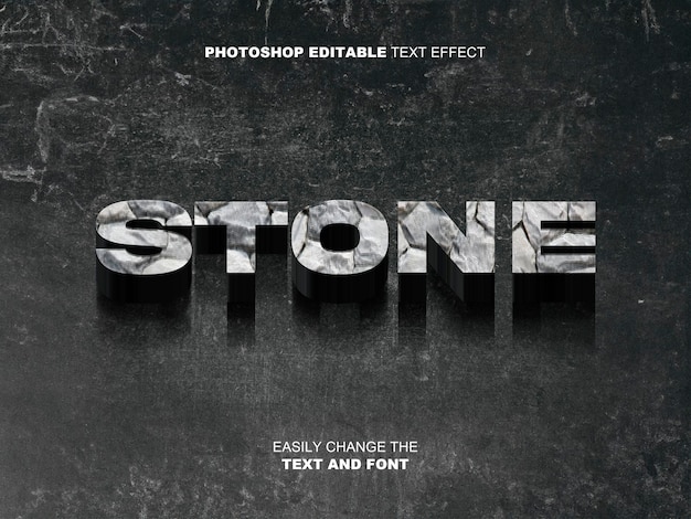 PSD stone psd edit text