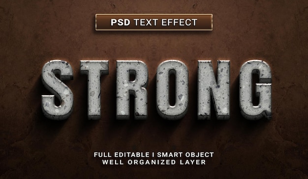 PSD stone psd text effect