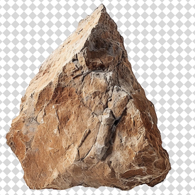 PSD stone rock isolated on transparent background psd file format