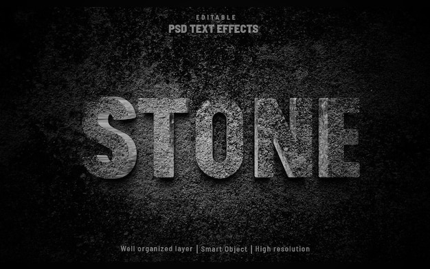 Stone Rusty wall editable text effect 