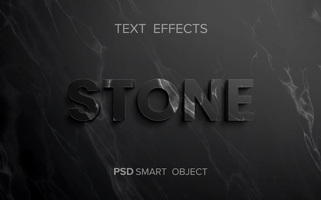 Stone structure text effect