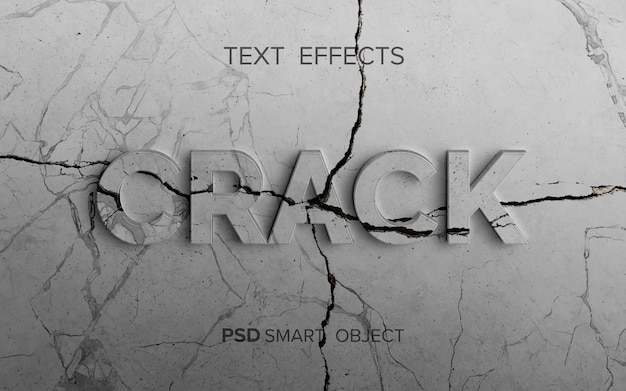 PSD stone structure text effect