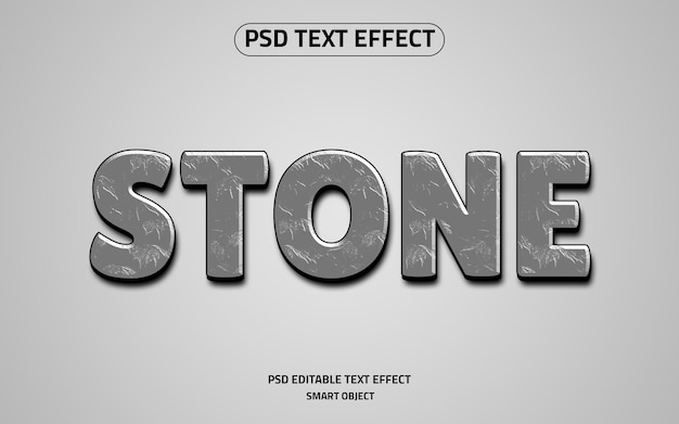 Stone text effect 3d logo mockup