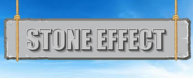 Stone Text Effect editable