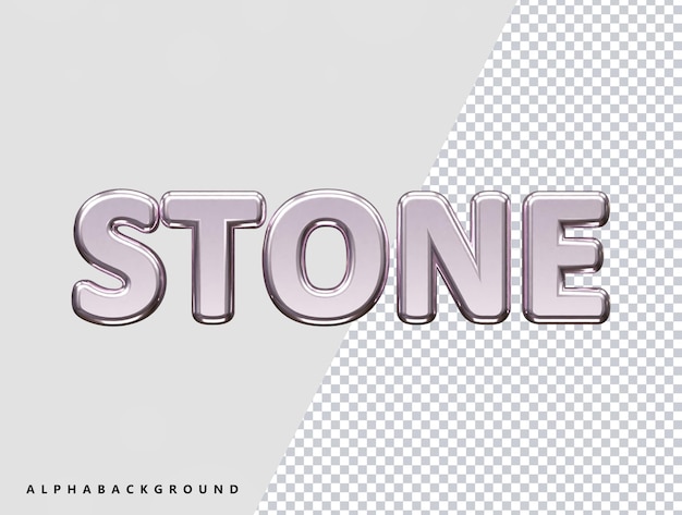 PSD stone text effect vector illustration transparent element