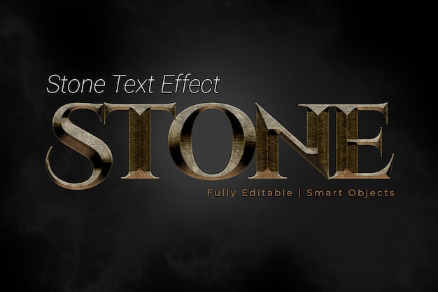 PSD stone text effect