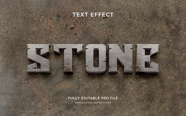 stone text effect