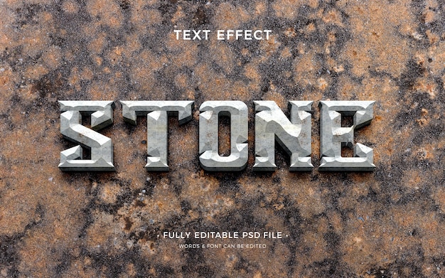 Stone text effect