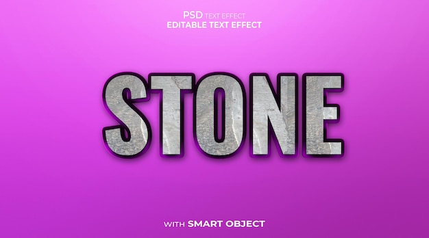 stone text effect
