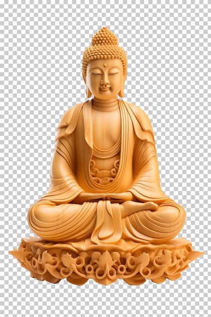 PSD statua di buddha isolata a consistenza di pietra