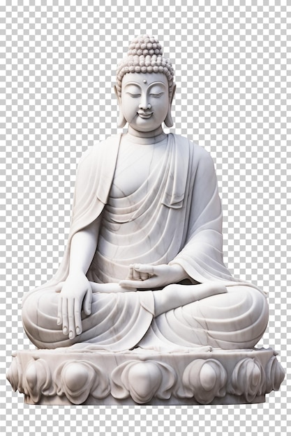 PSD statua di buddha isolata a consistenza di pietra