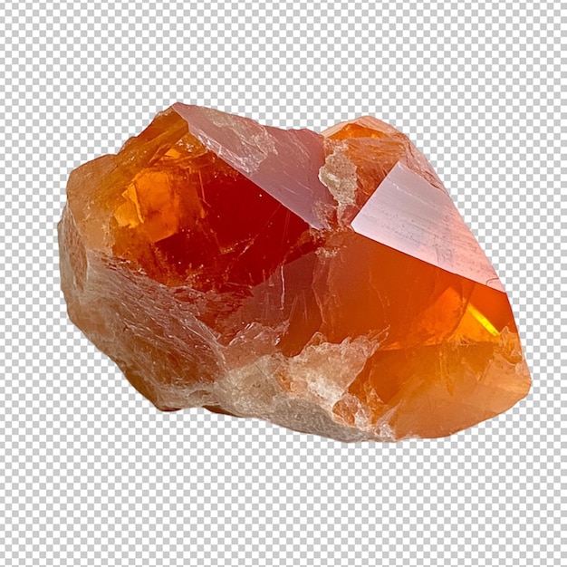 stone with orange color on white background
