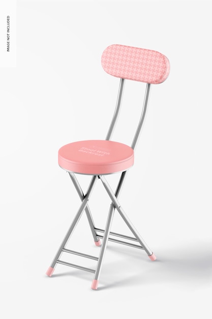 PSD stool with backrest mockup