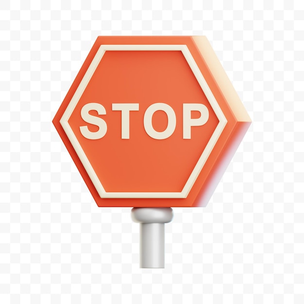 Stop 3D-illustratie