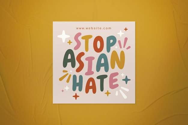 Остановить азиатскую ненависть к посту в instagram