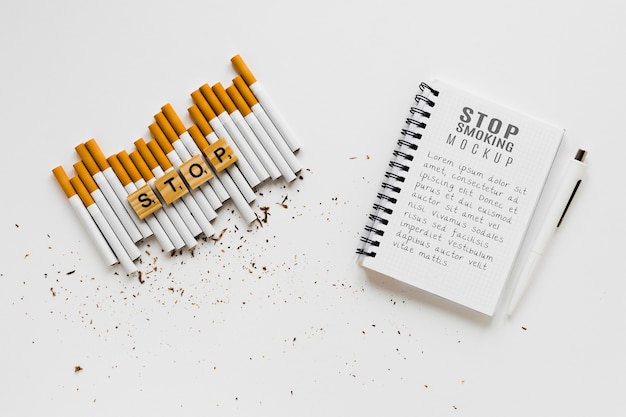 PSD stop smoking concept mock-up