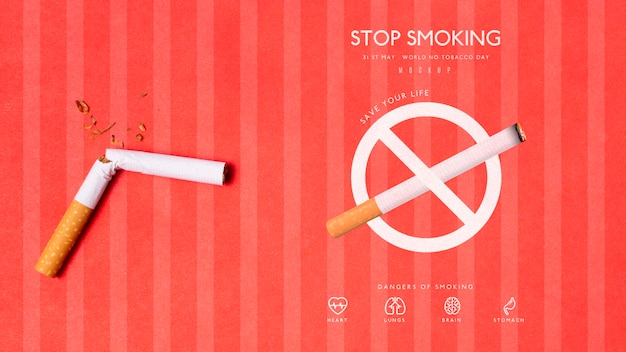 PSD stop smoking with mock-up concept