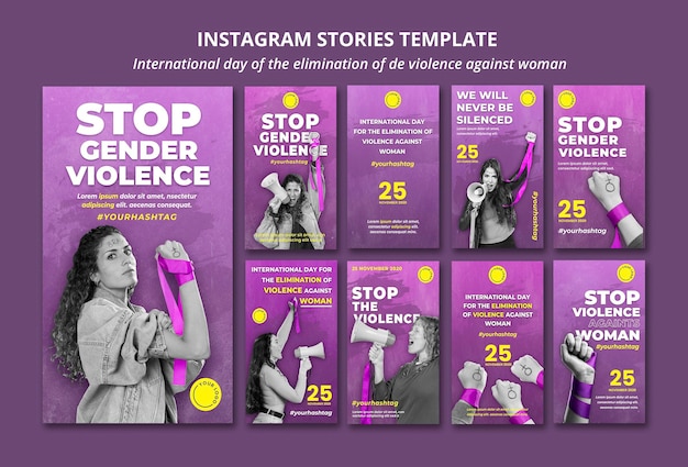 PSD stop violence against women social media stories