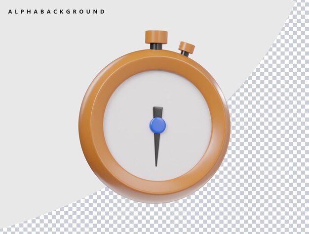 停止观看图标 3D 渲染插图