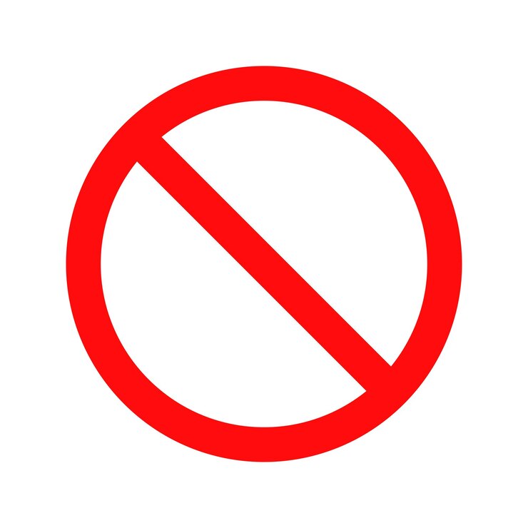 PSD stopverbod rode cirkel symbool geïsoleerd
