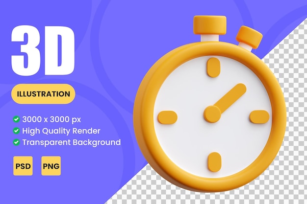 PSD Иллюстрации 3d-иконки секундомеров