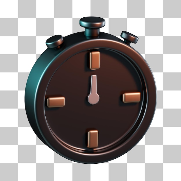 PSD stopwatch 3d icon