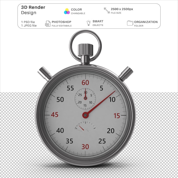 PSD psd di modellazione 3d del cronometro
