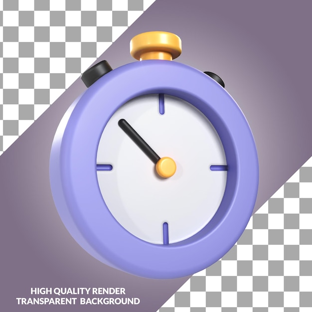 Stopwatch 3d render style